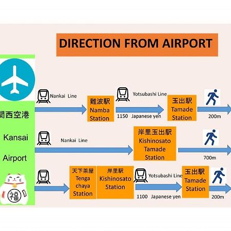 玉出102 Wifi付 玉出駅から徒歩2分 地下鉄難波迄8分 Daire Osaka Dış mekan fotoğraf